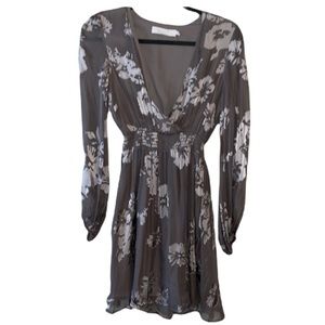 ASTR The Label Dusty Purple Floral Silk Dress